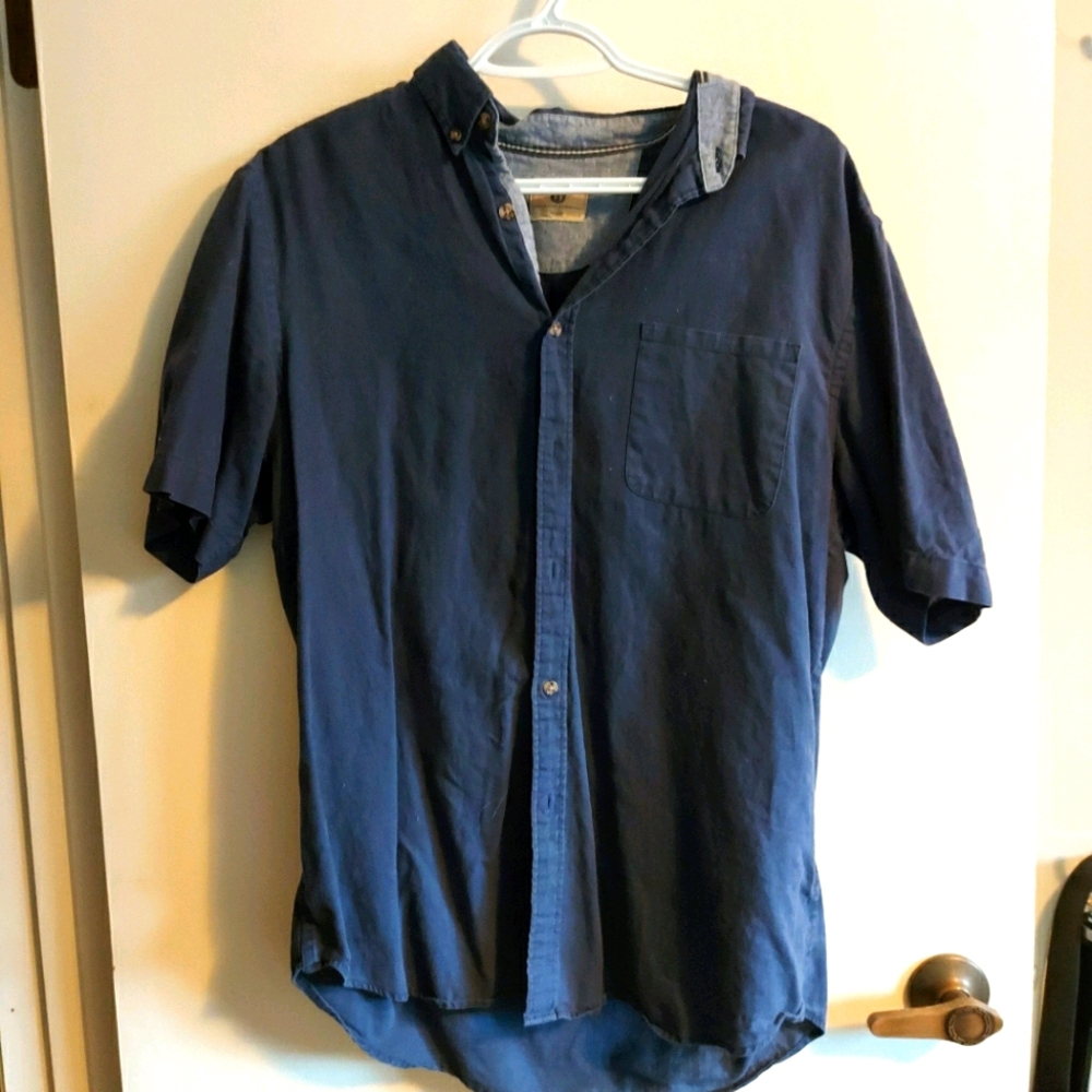 Blue Button-Up